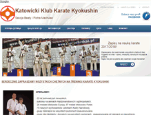 Tablet Screenshot of karatekyokushinkatowice.pl